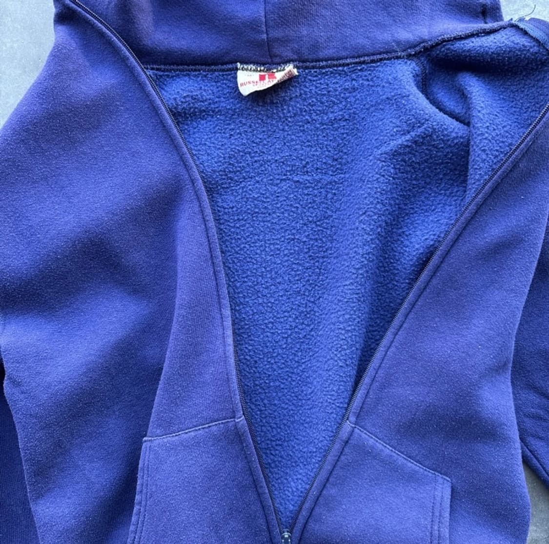 🇺🇸70년대 러셀 애슬래틱 후드집업 네이비퍼플 M 상품이미지6