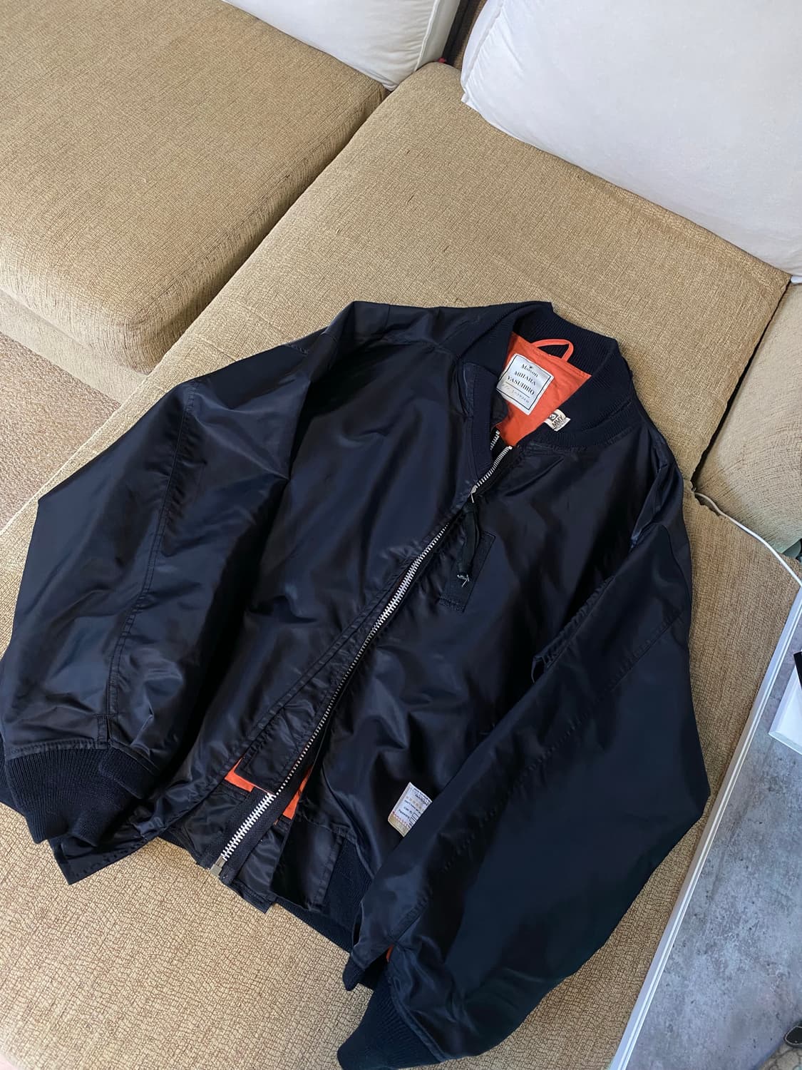 미하라 야스히로 슬라이스 피스 MA-1 봄버자켓 - 105~110사이즈 상품이미지9