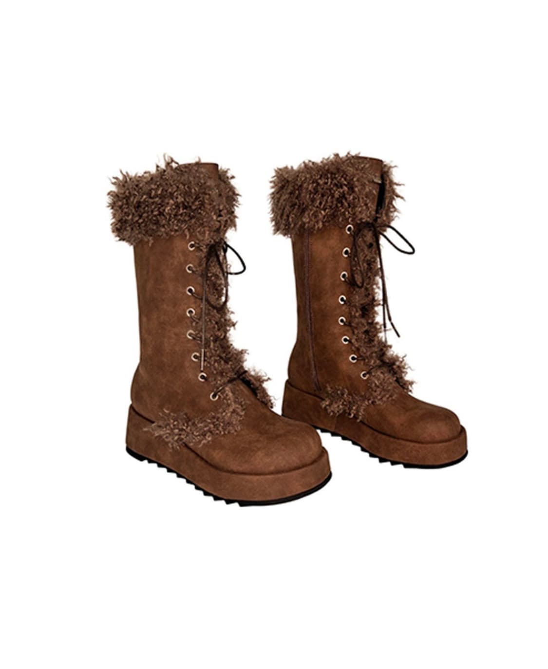 루루서울 Puffy Fur Boots (Brown) 240 상품이미지1