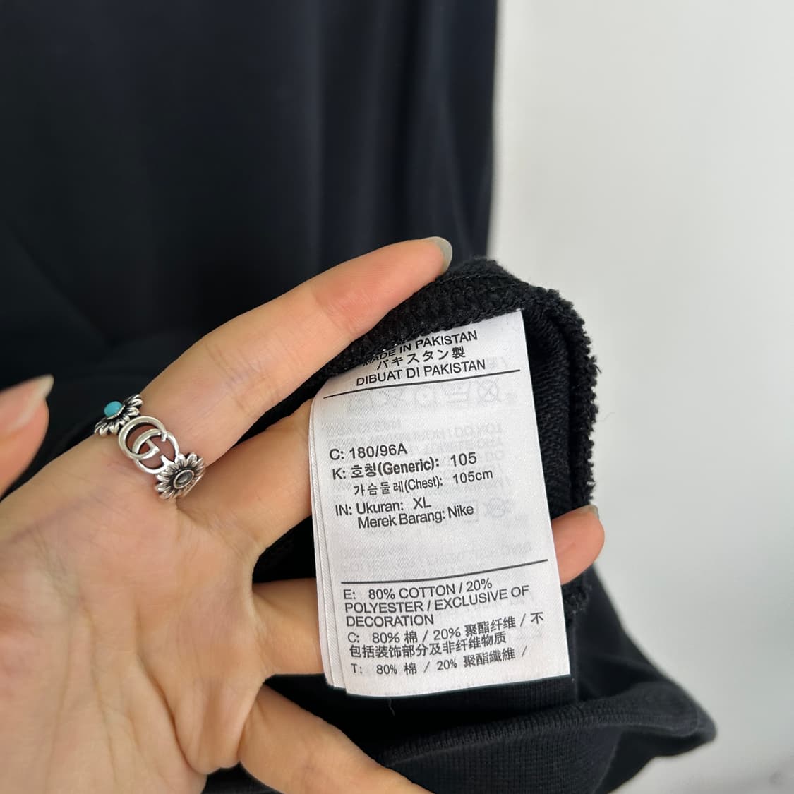 나이키 멀티 로고 맨투맨 105 블랙 상품이미지4