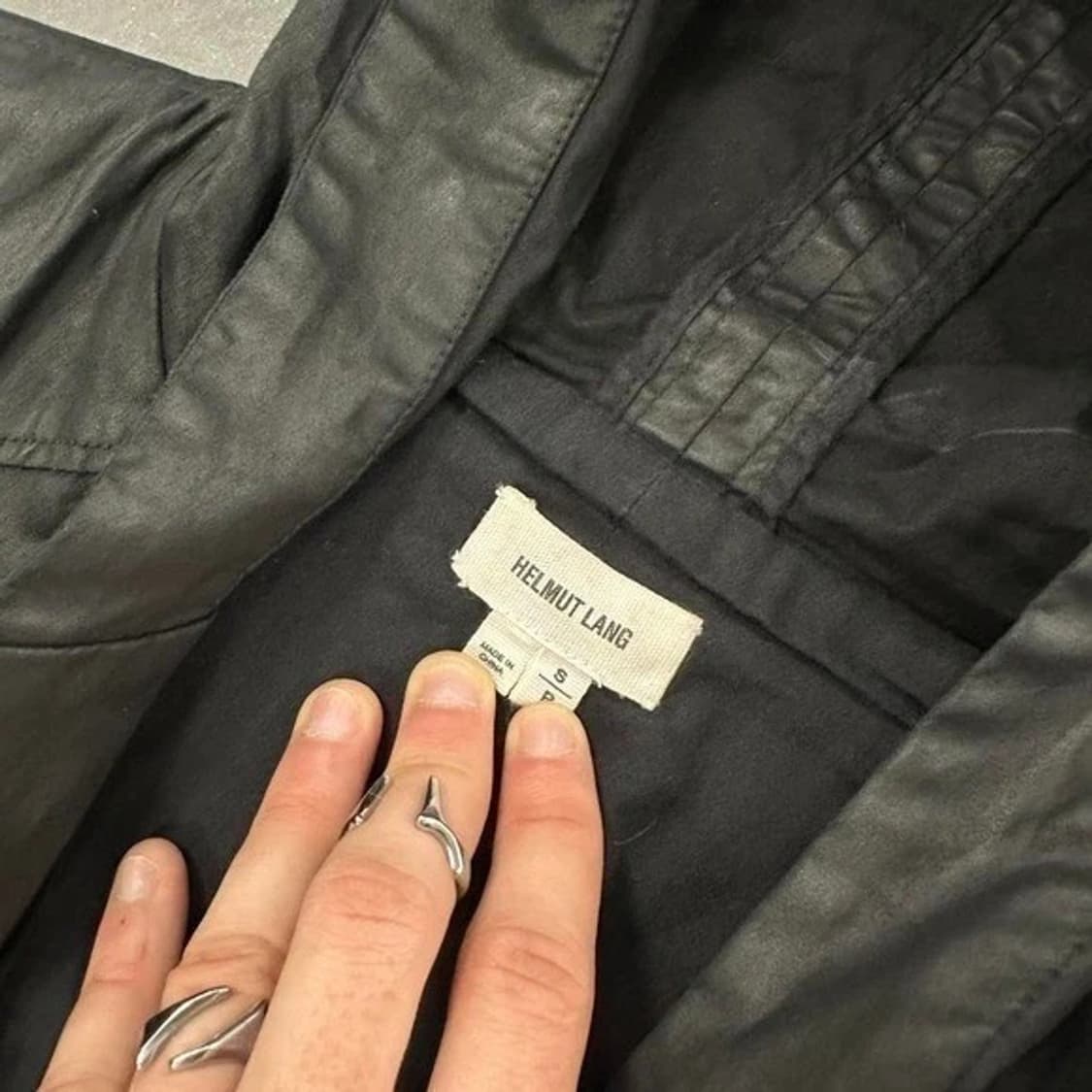 헬무트 랭 코팅 캔버스 비대칭 후드 자켓 상품이미지4