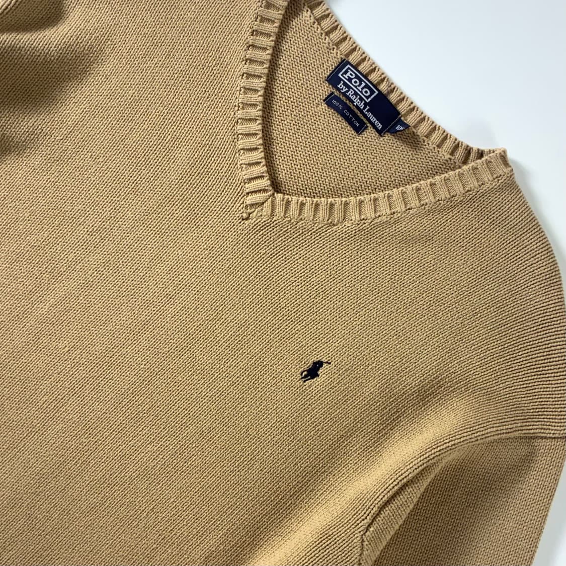Polo 폴로 랄프로렌 오버핏 베이지 코튼 니트 상품이미지3