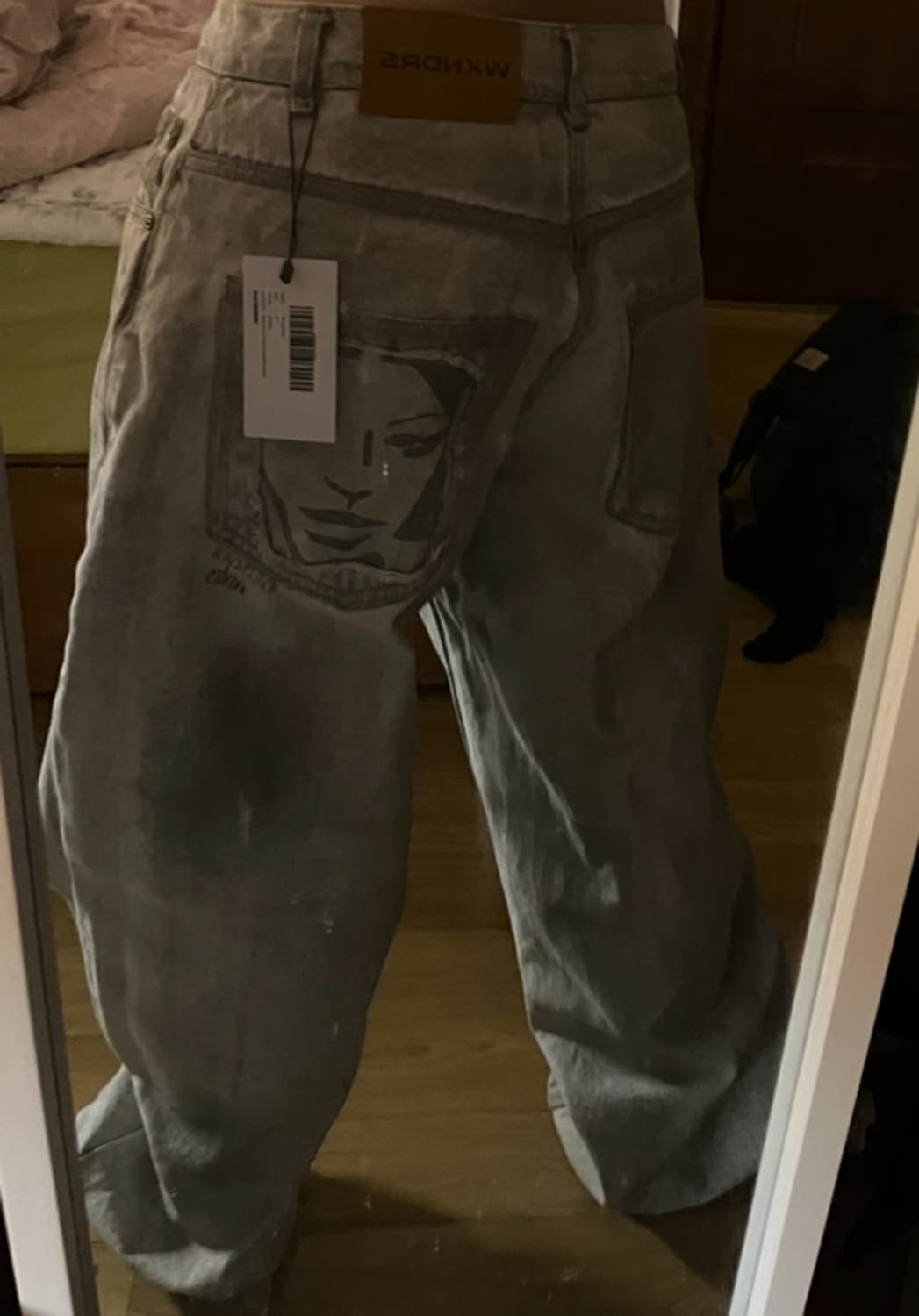 위캔더스 FACE DENIM PANTS (S.GREY) 상품이미지3
