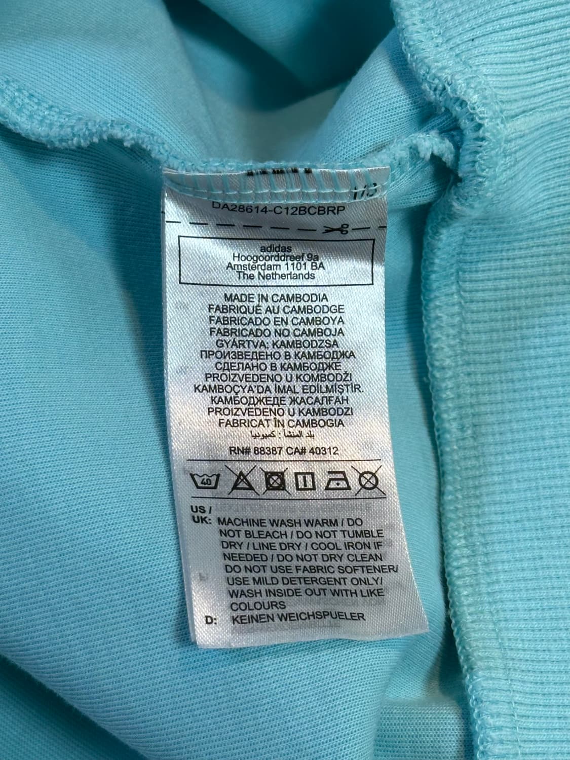 아디다스 아스날 자수로고 후드티 스카이블루 상품이미지9