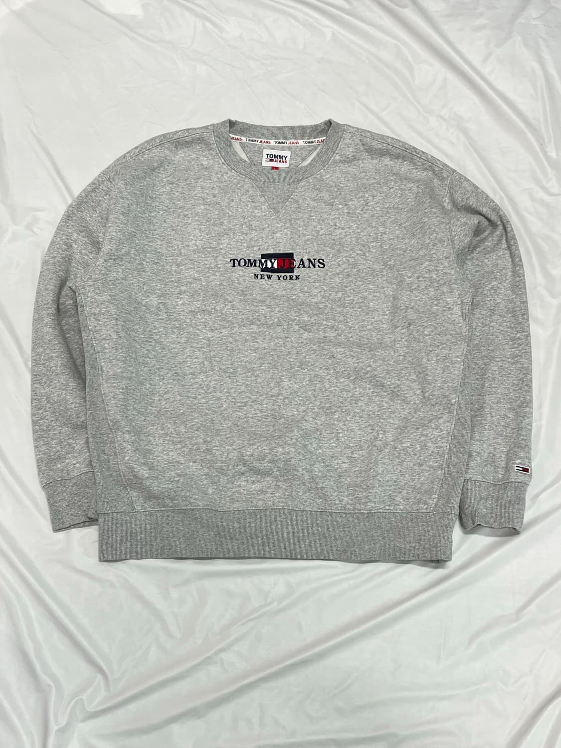 (L) 타미진스 자수로고 기모 맨투맨 그레이 상품이미지1