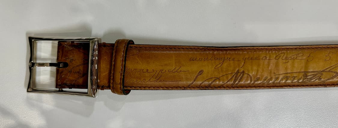 벨루티 켈리그라프 베네치아 클래식 카프 레더 벨트 100 상품이미지5