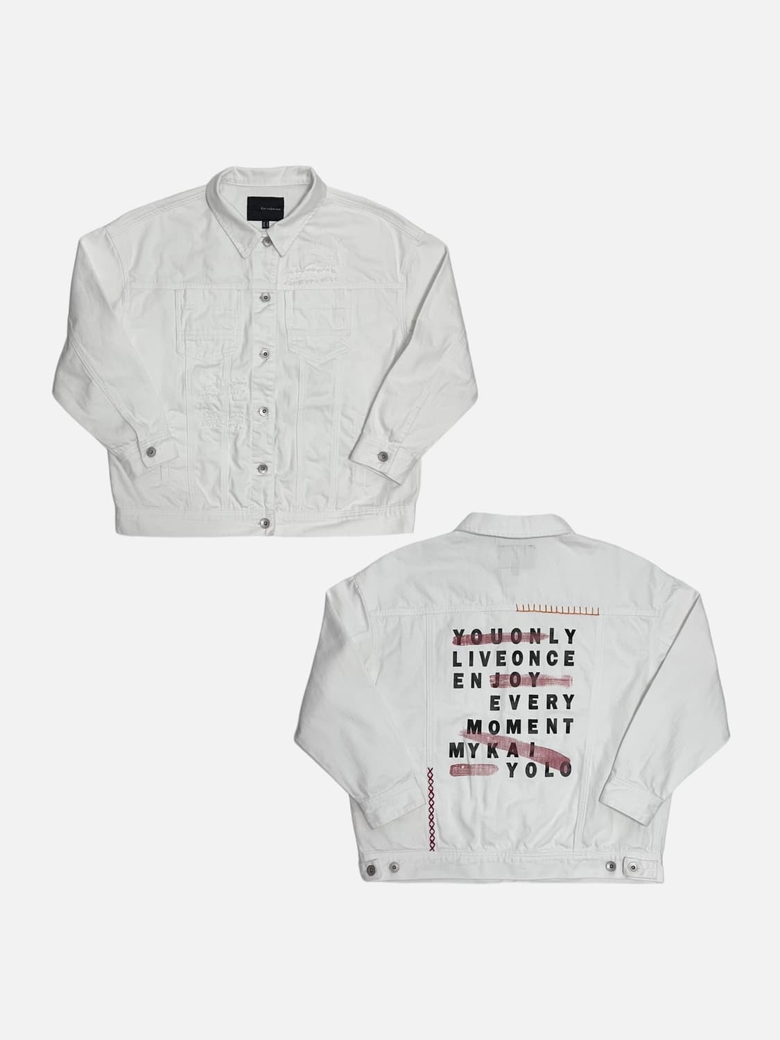 카이아크만 화이트 코튼 트러커 자켓 상품이미지1