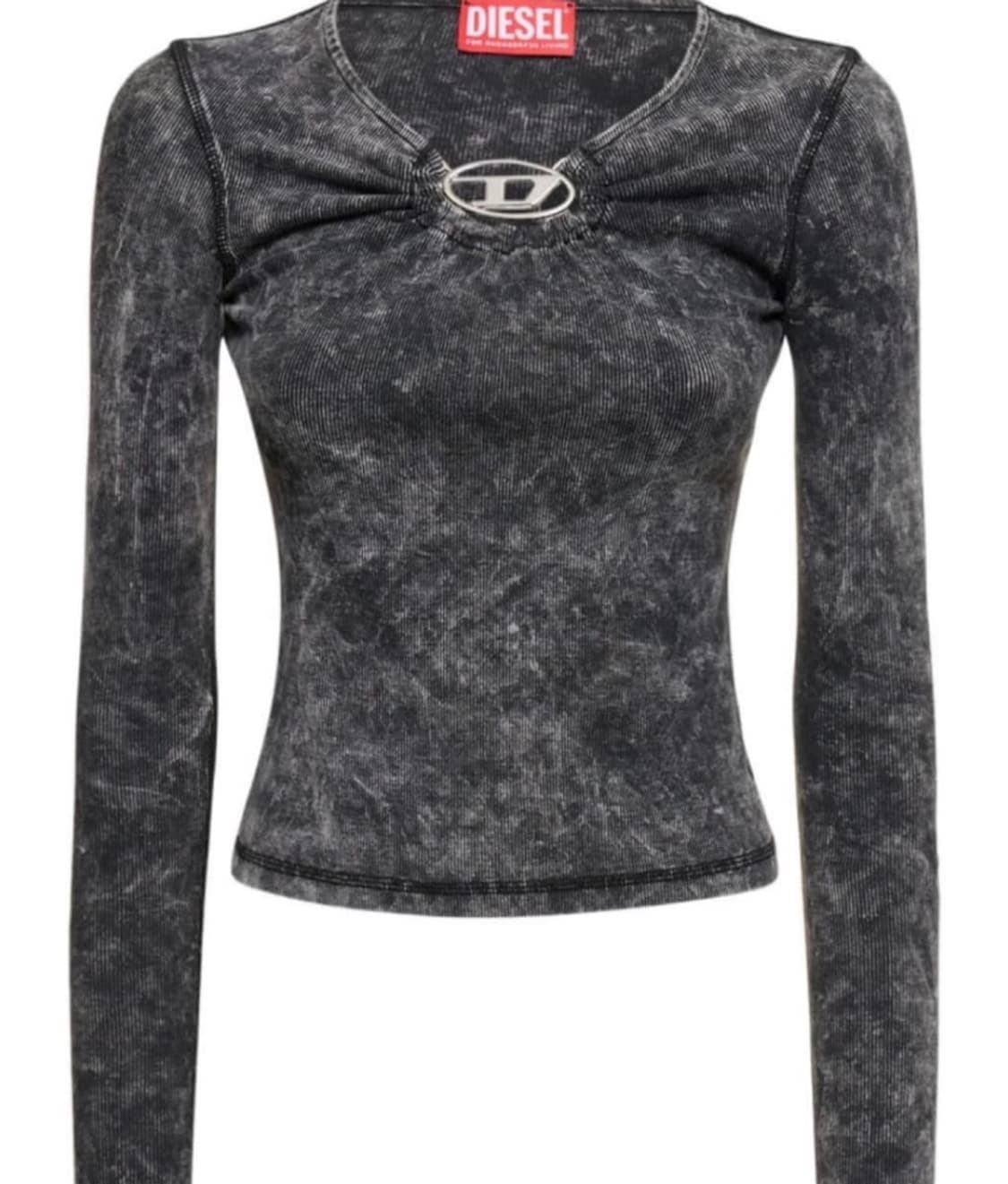 디젤 T-RESPEC-LS 리브드 탑 다크 그레이 상품이미지1