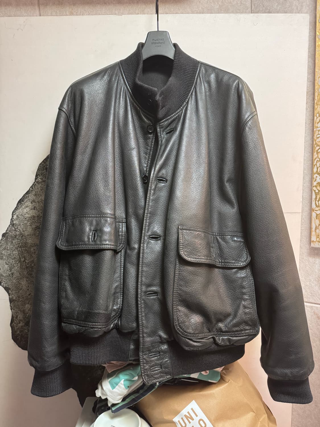 Aquascutum 레더 자켓 상품이미지1