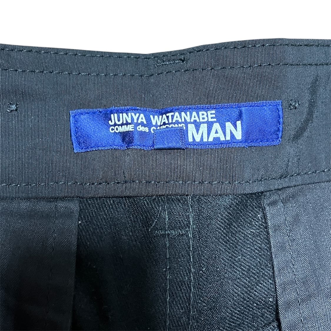 유일) Junya Watanabe 레더 패치 신치백 울팬츠 블랙 상품이미지3