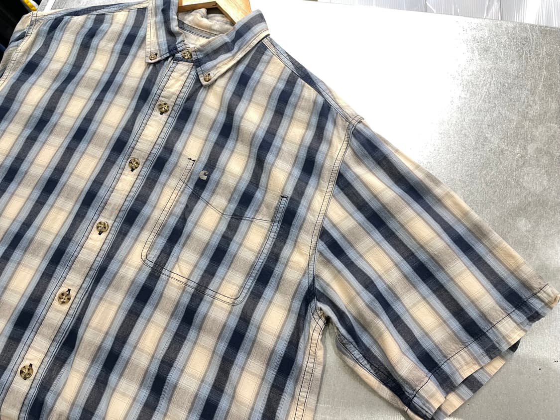 (L) Charhartt 칼하트 체크 반팔 셔츠 상품이미지6
