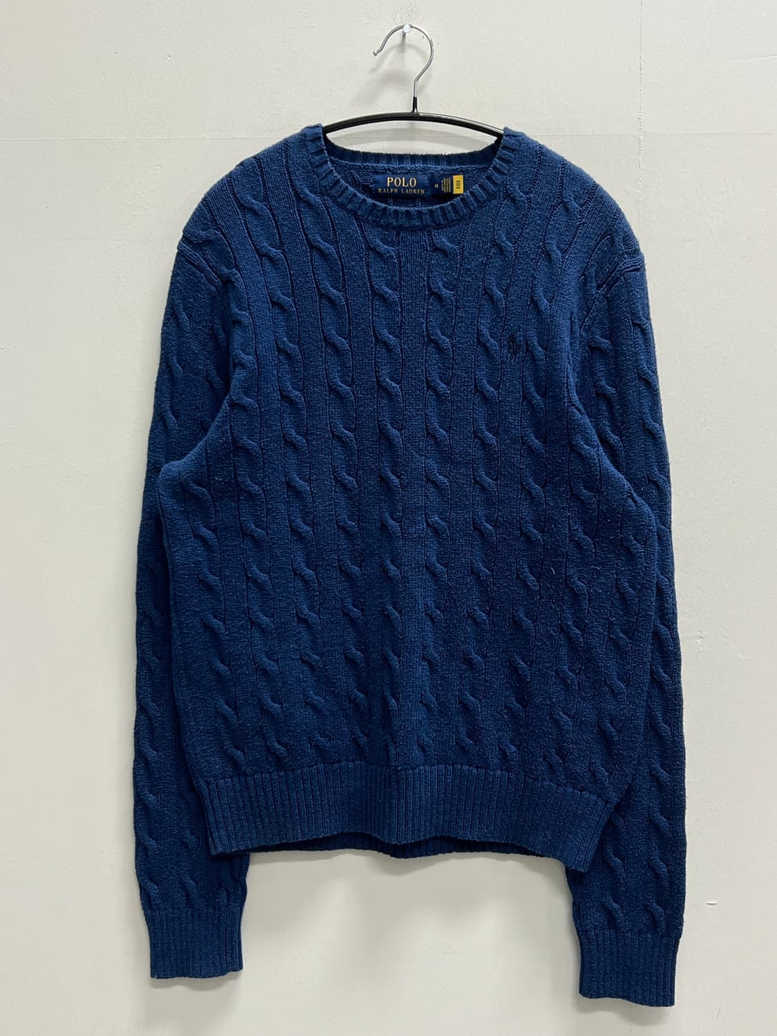 (M) 폴로 랄프로렌 케이블 꽈배기 니트 블루 상품이미지2