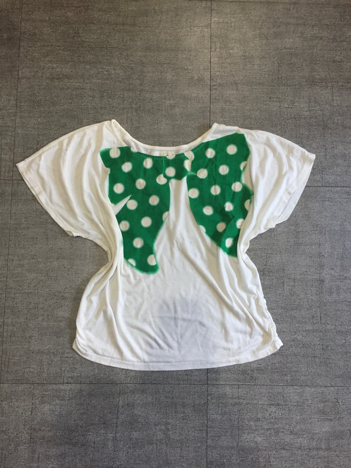 일본빈티지 Arw 하구미모리걸 페어리 핀터깔y2k 리본도트 반팔티셔츠 상품이미지1