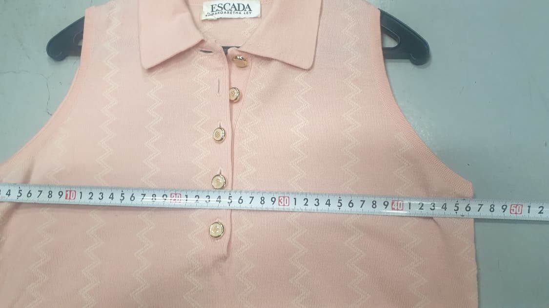 에스카다 마가레타 핑크 패턴 민소매 셔츠 36 상품이미지4