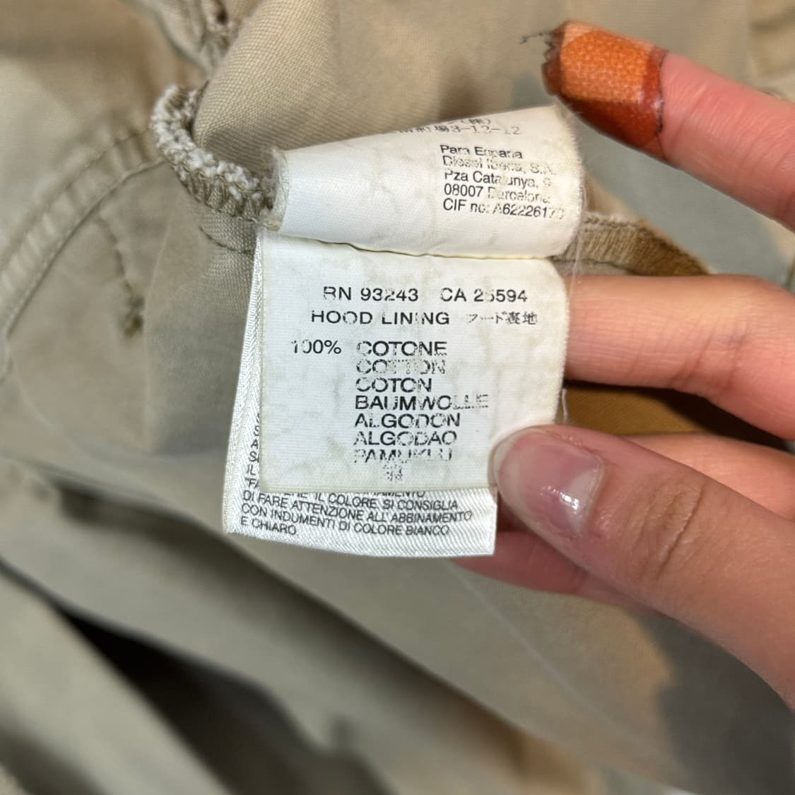 S) 디젤 빈티지 코튼 후디드 플리츠 자켓 상품이미지8