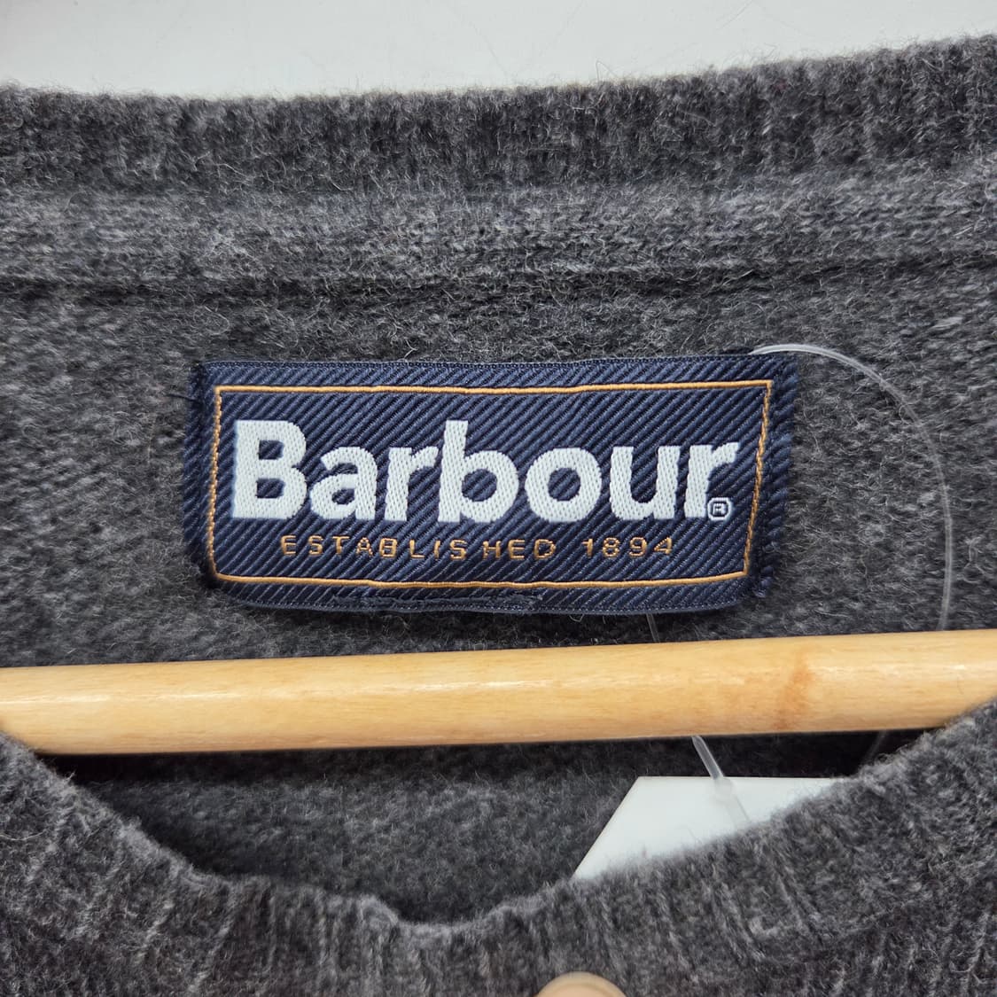 바버 그레이 니트 스웨터 남m 상품이미지4