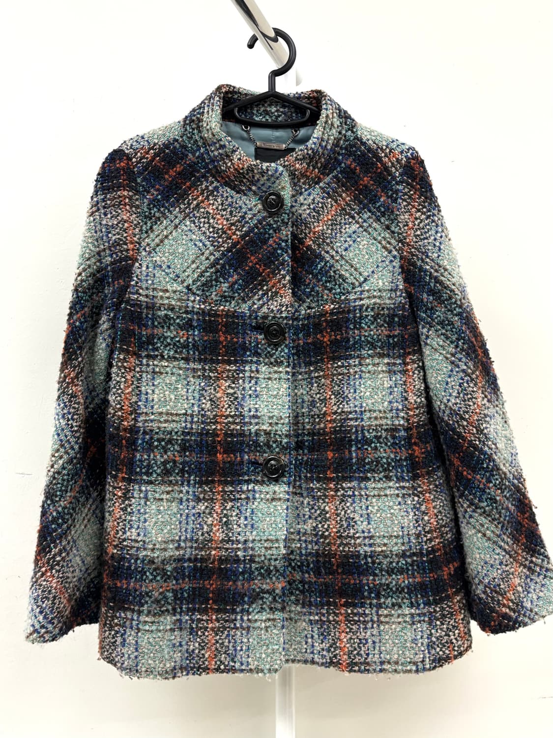 빈티지 민트 하프 울코트 자켓 상품이미지5