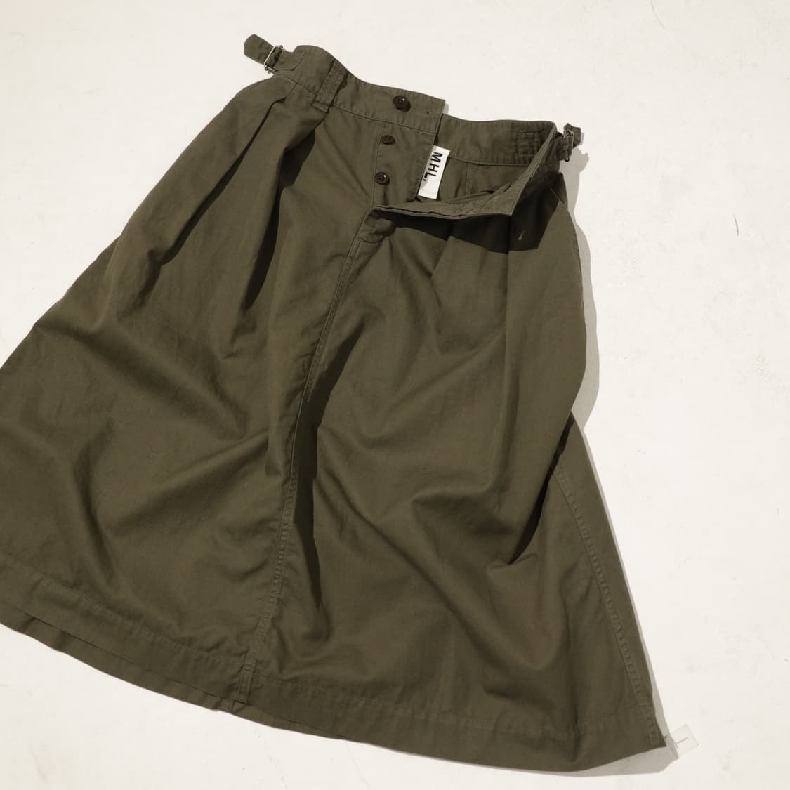 마가렛호웰 MHL 투턱 코튼 스커트 상품이미지6