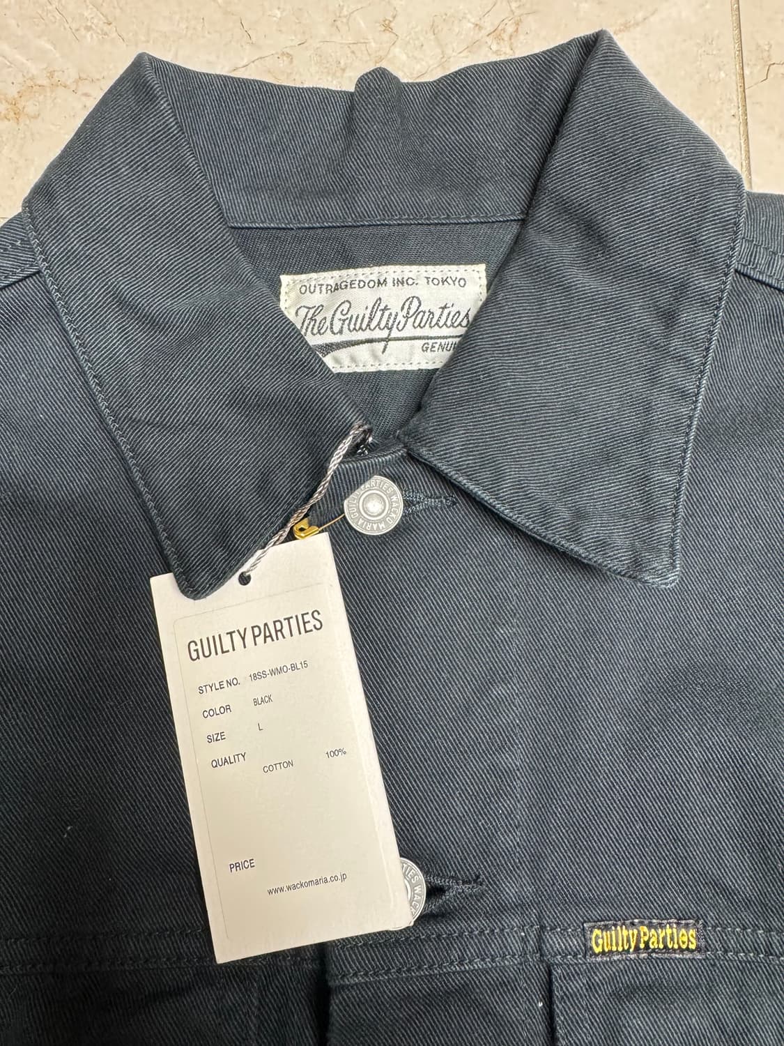 와코마리아 블랙 데님 자켓 상품이미지4