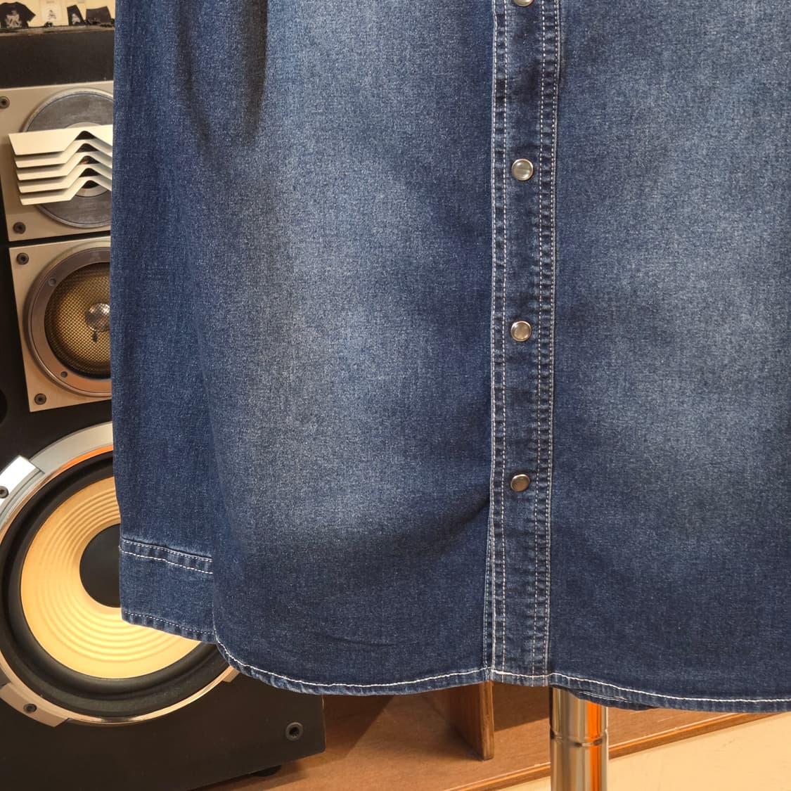 JPN 노턴 백자수 데님 셔츠 상품이미지7