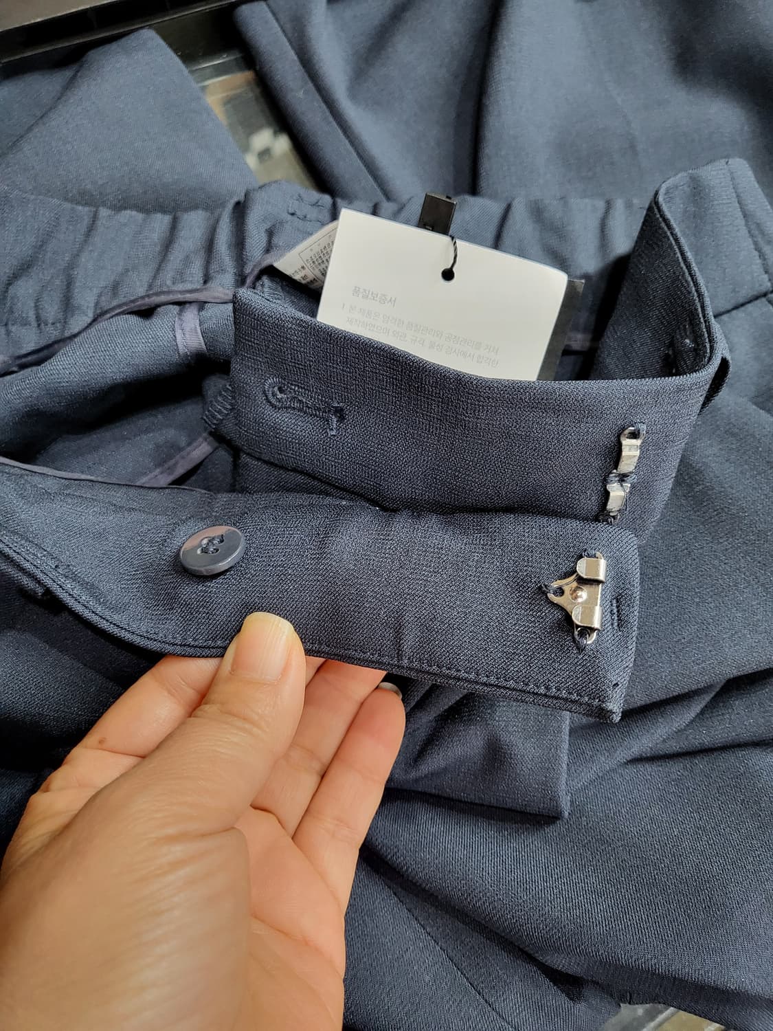 엣지 핀턱 와이드핏 팬츠(새상품) 상품이미지7