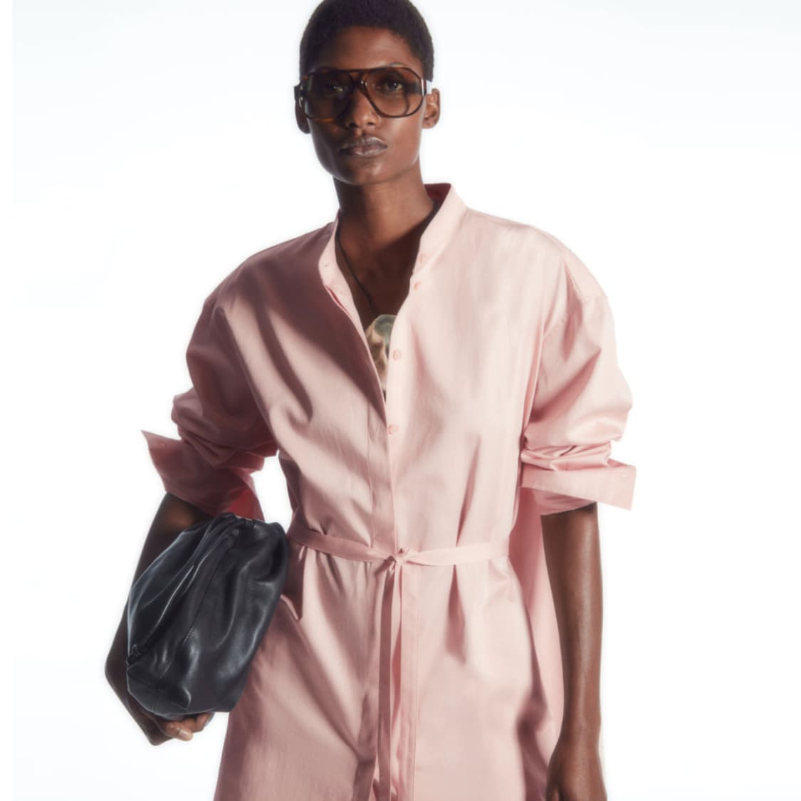 COS 오버사이즈 그랜대드 칼라 셔츠원피스 프리사이즈 상품이미지2