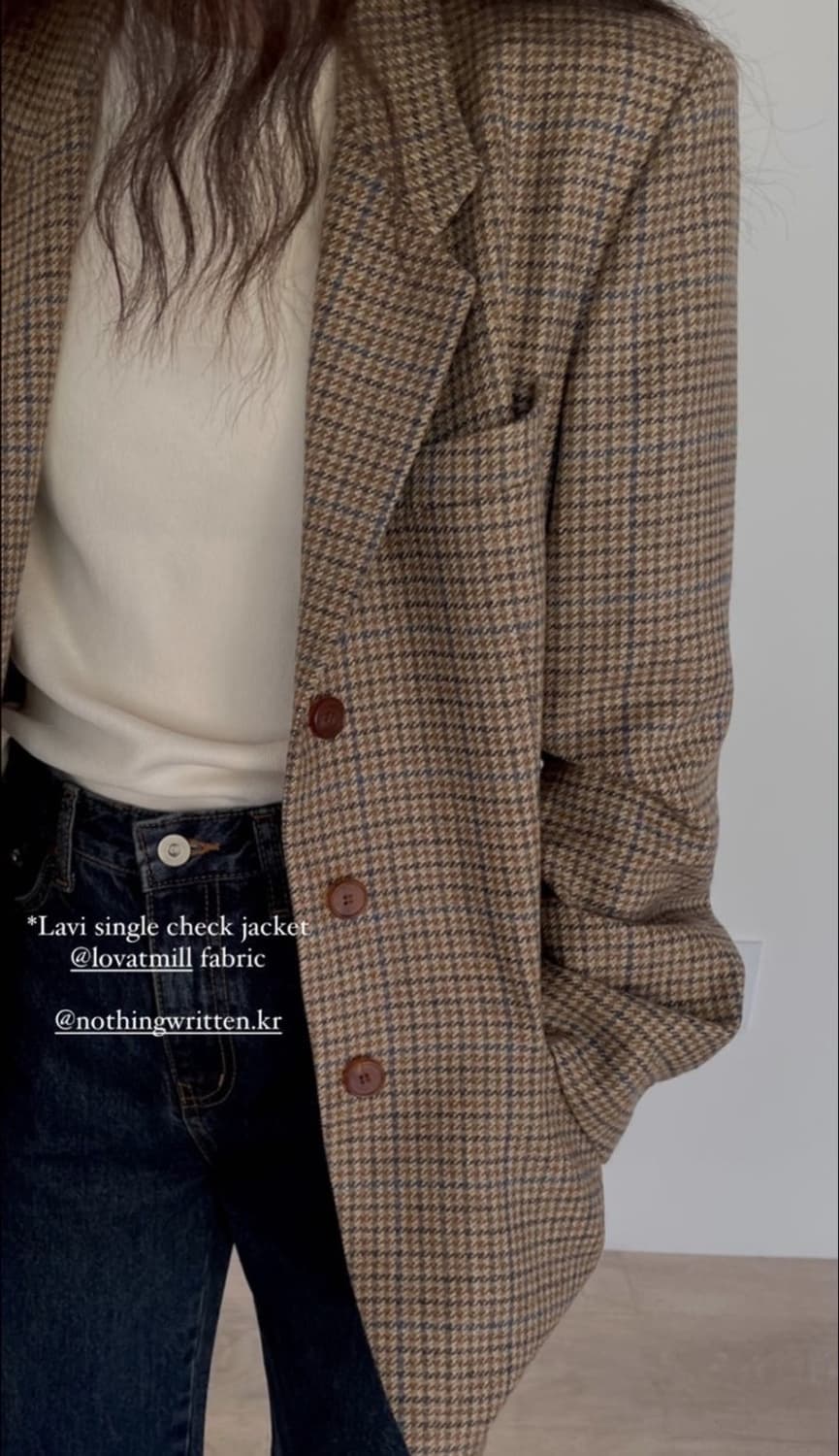낫띵리튼 체크자켓 lavi single check jacket 상품이미지2
