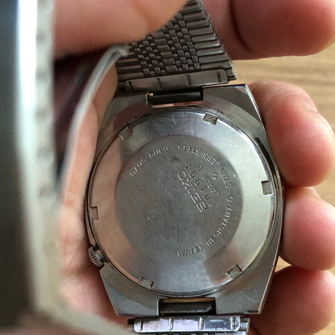 (34mm) 70's 빈티지 세이코 오토매틱5 TV 프레임 시계 SEIK 상품이미지4