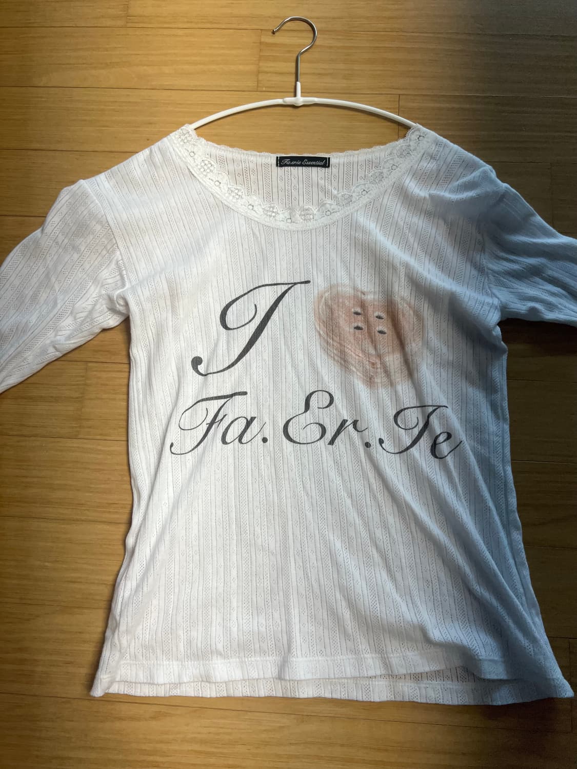 샵페어리 레이스 티셔츠 아이보리 상품이미지4