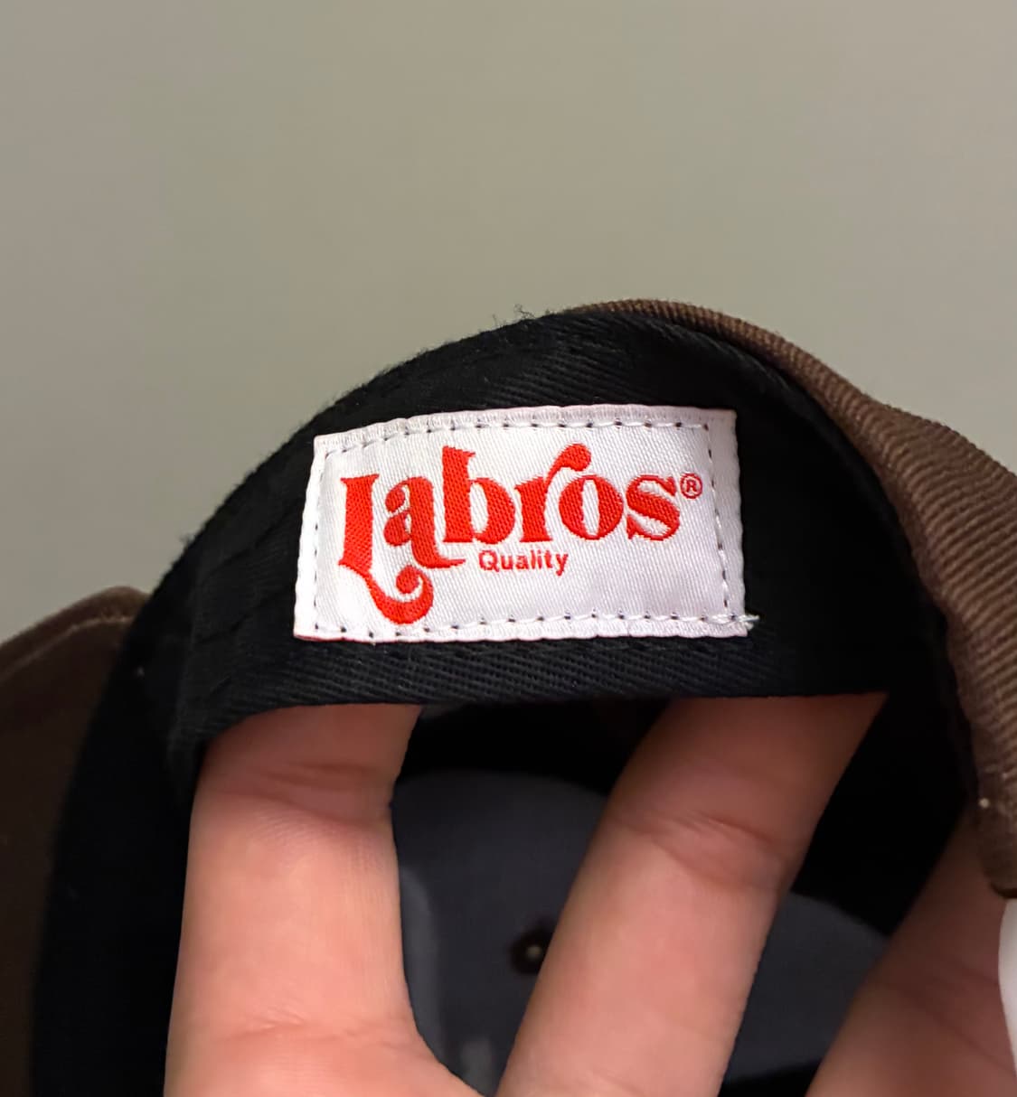 (F)라브로스 LT LB 자수 6패널 볼캡 모자 다크브라운 상품이미지8