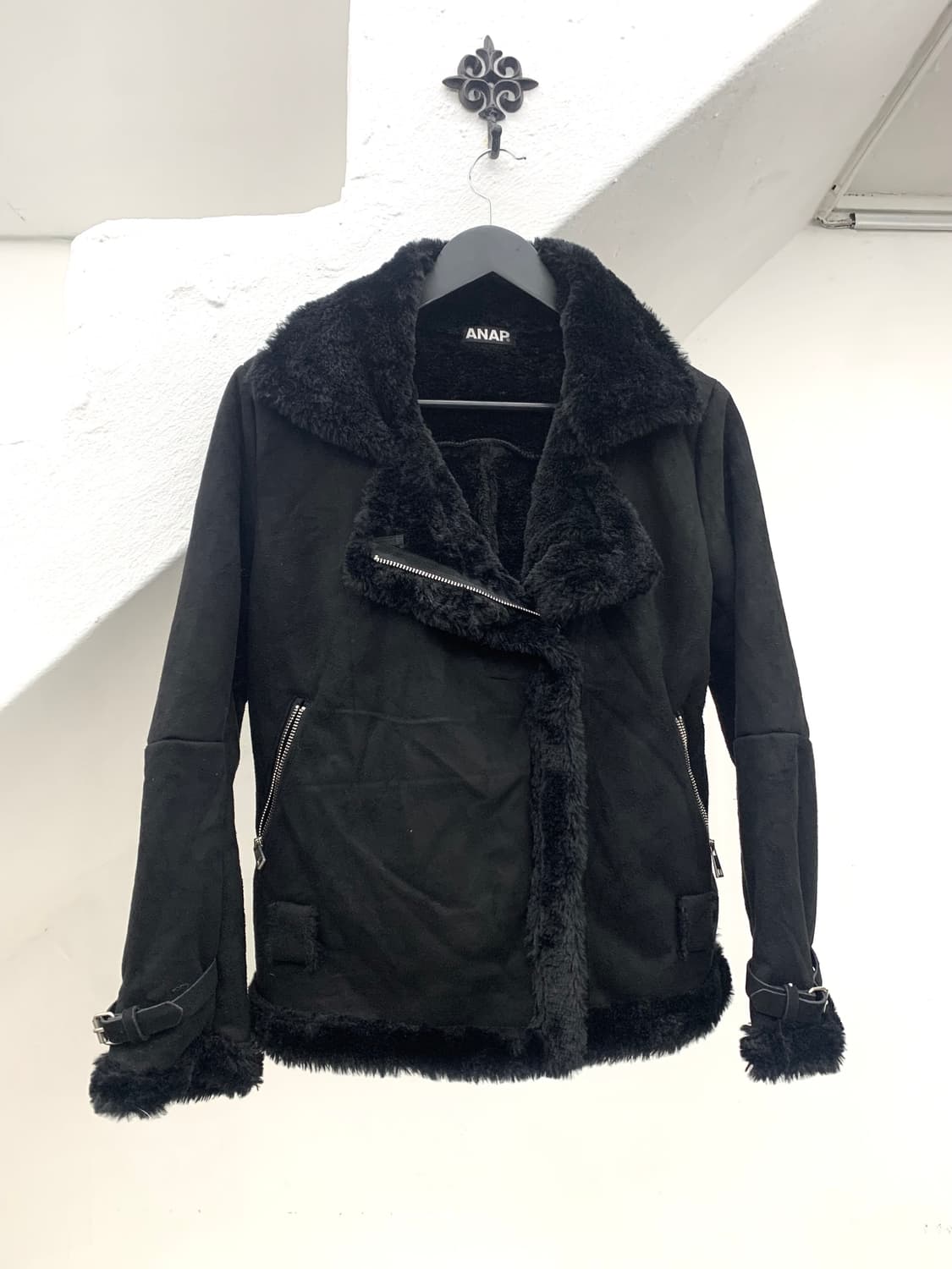 Anap fur trimmed black mustang   상품이미지4