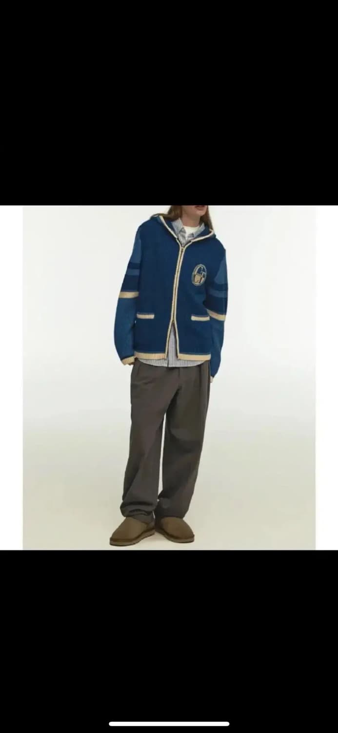 테켓 CT 니트 후드집업 블루 L 상품이미지2