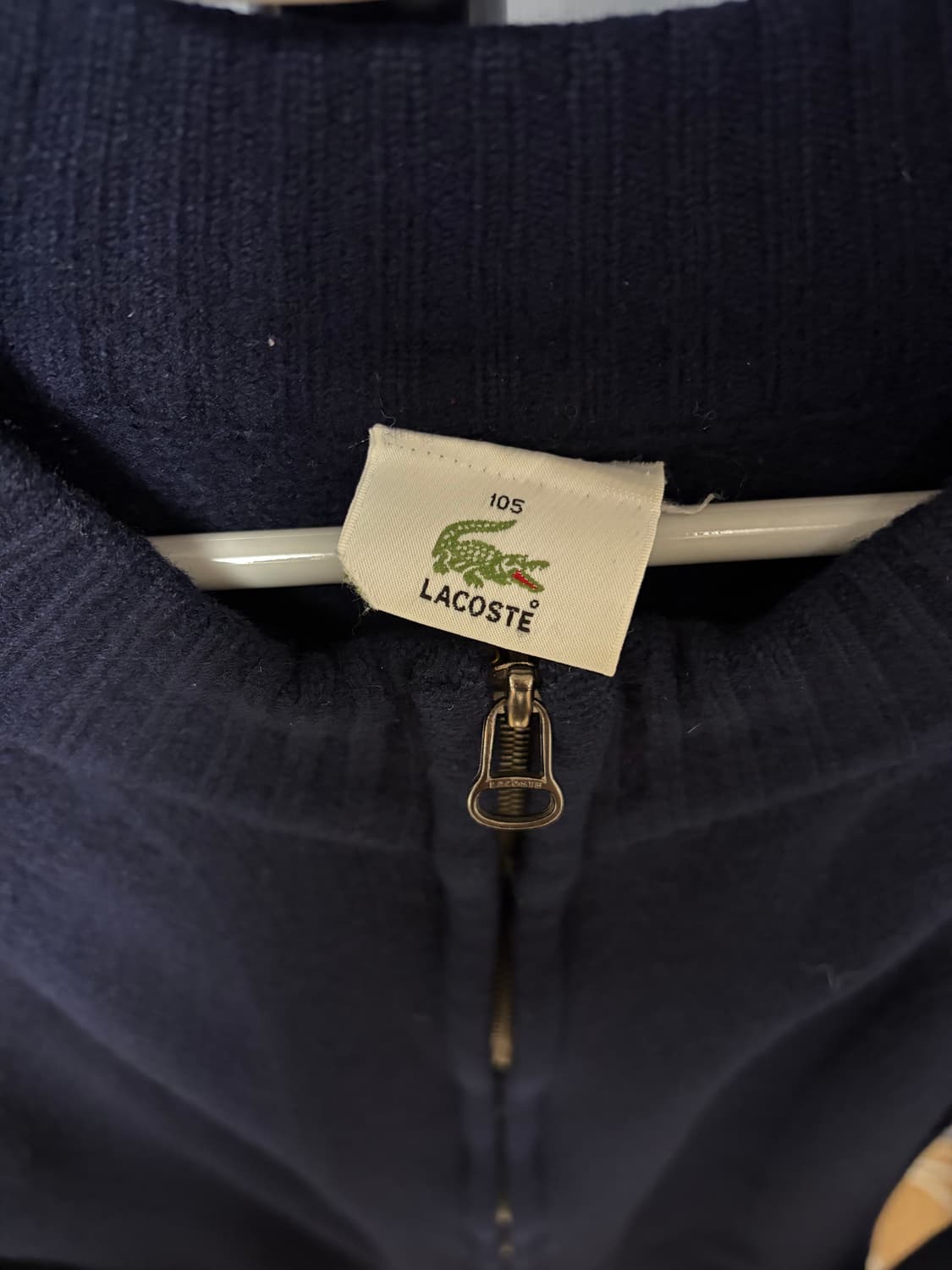 라코스테 니트 집업 가디건 네이비 100~105 상품이미지2