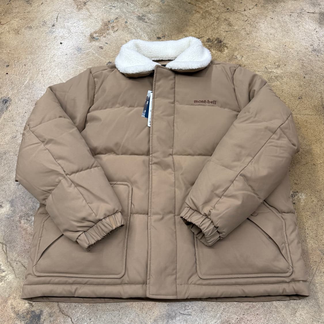[정품/105] 몽벨 양털 카라 패딩 자켓 베이지 b19 상품이미지2
