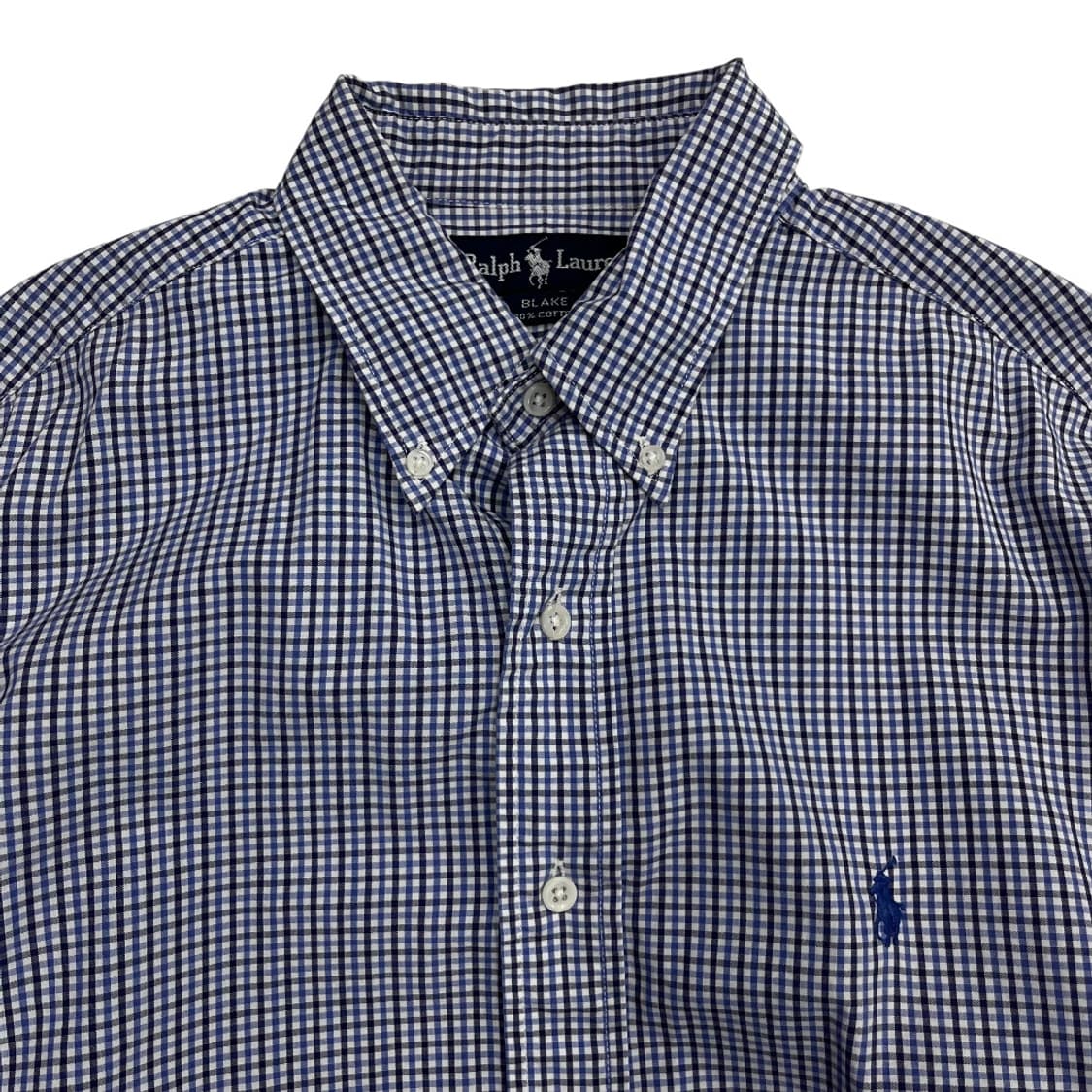폴로 랄프로렌 블루포니 네이비 잔체크 셔츠 95 상품이미지4