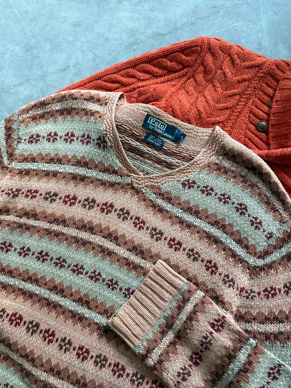 Polo 폴로 랄프로렌 브이넥 페어아일 핸드 니트 상품이미지5
