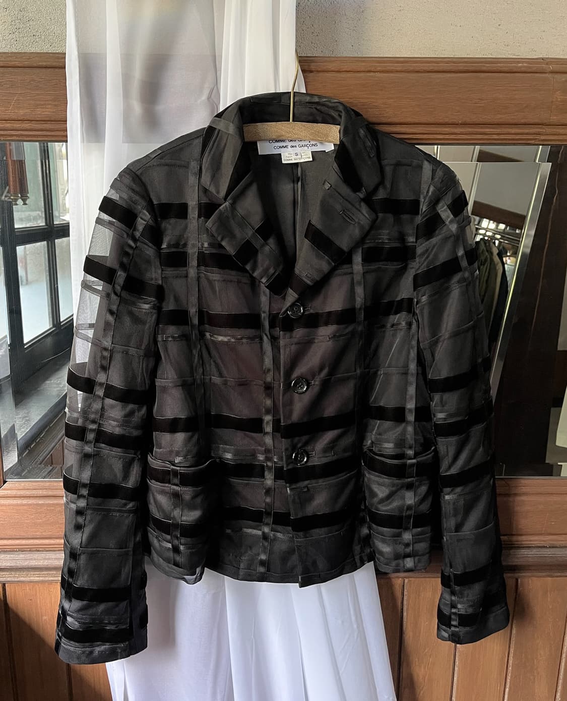 COMME DES GARCONS striped velvet jacket 상품이미지4