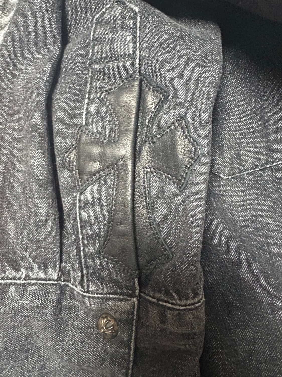 [XL]크롬하츠 레더패치 셔츠자켓 상품이미지2