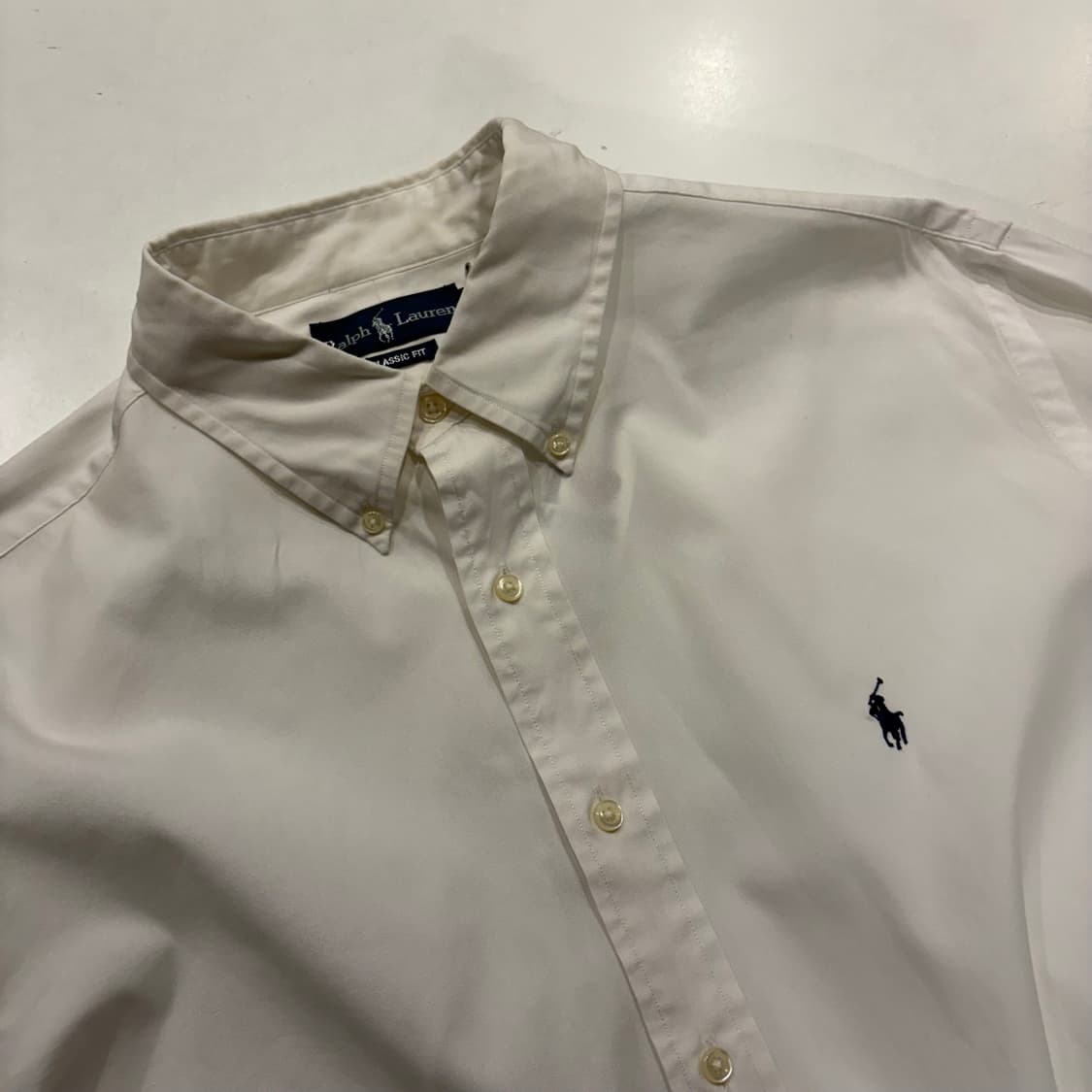 [XL] 폴로 랄프로렌 클래식핏 화이트 긴팔 셔츠 C972 상품이미지3