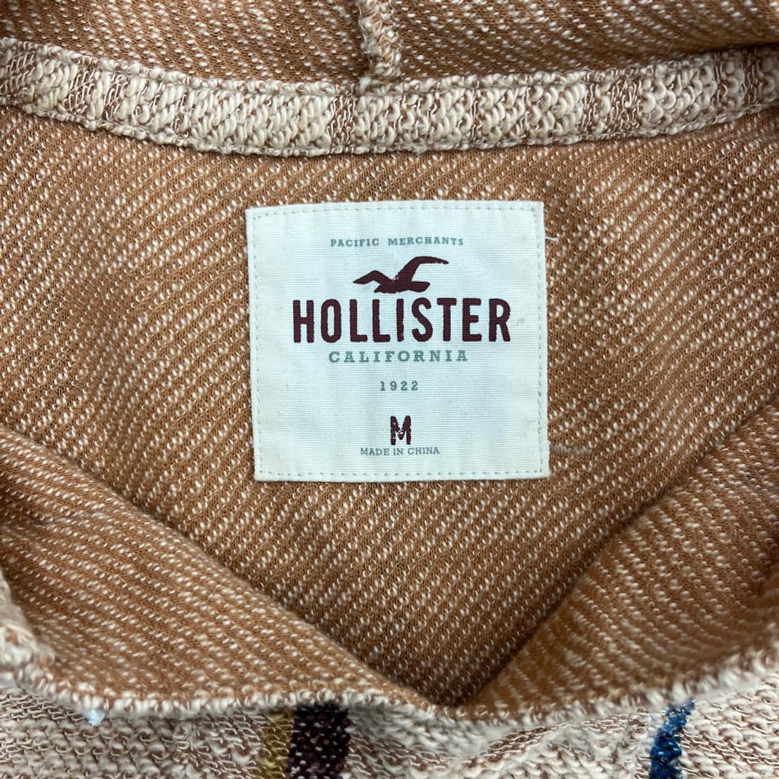 홀리스터 멀티컬러 배색 베이지 후드 M 상품이미지5