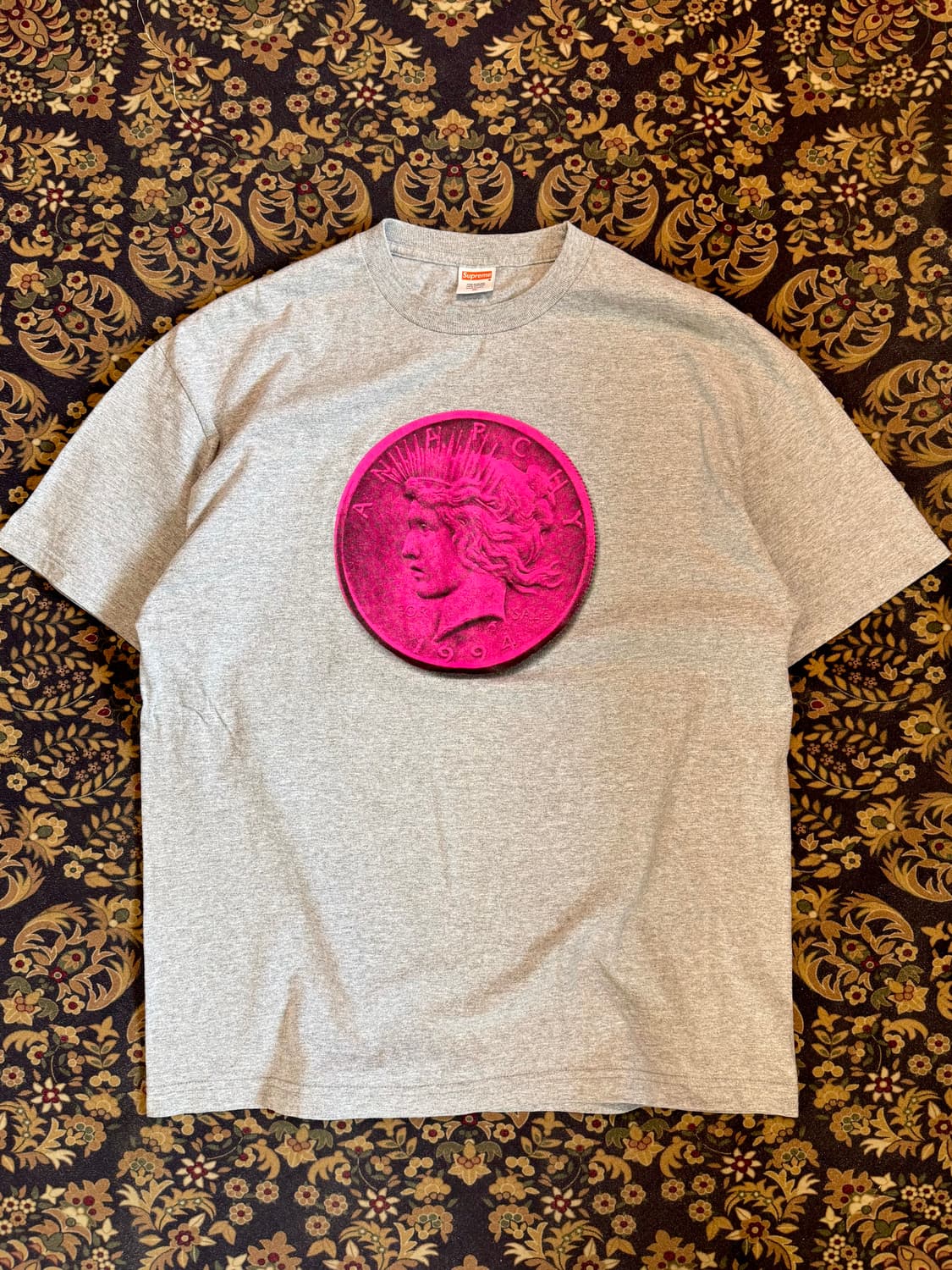 2009 올드 슈프림 아나키 코인 티셔츠 상품이미지1