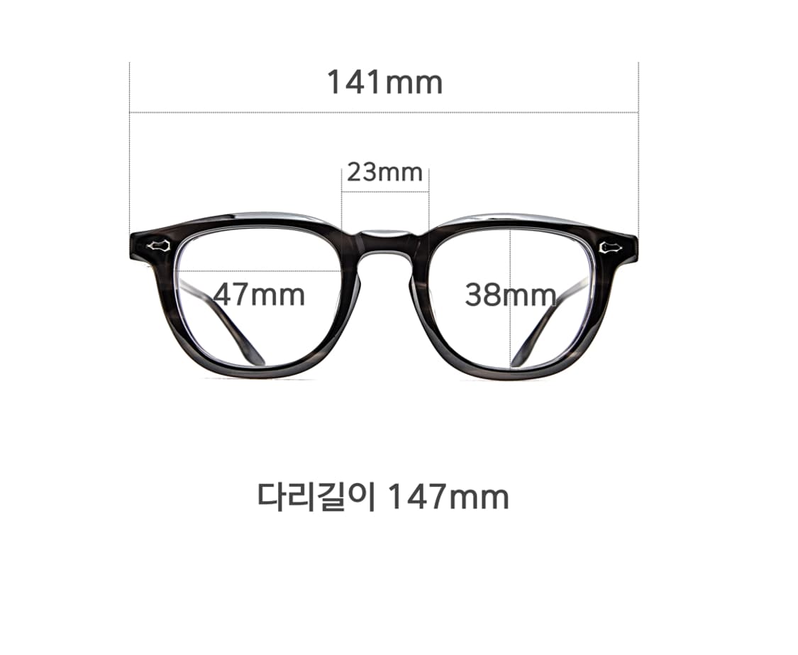 47사이즈의 Takiron 아넬형 안경(새제품) 상품이미지9