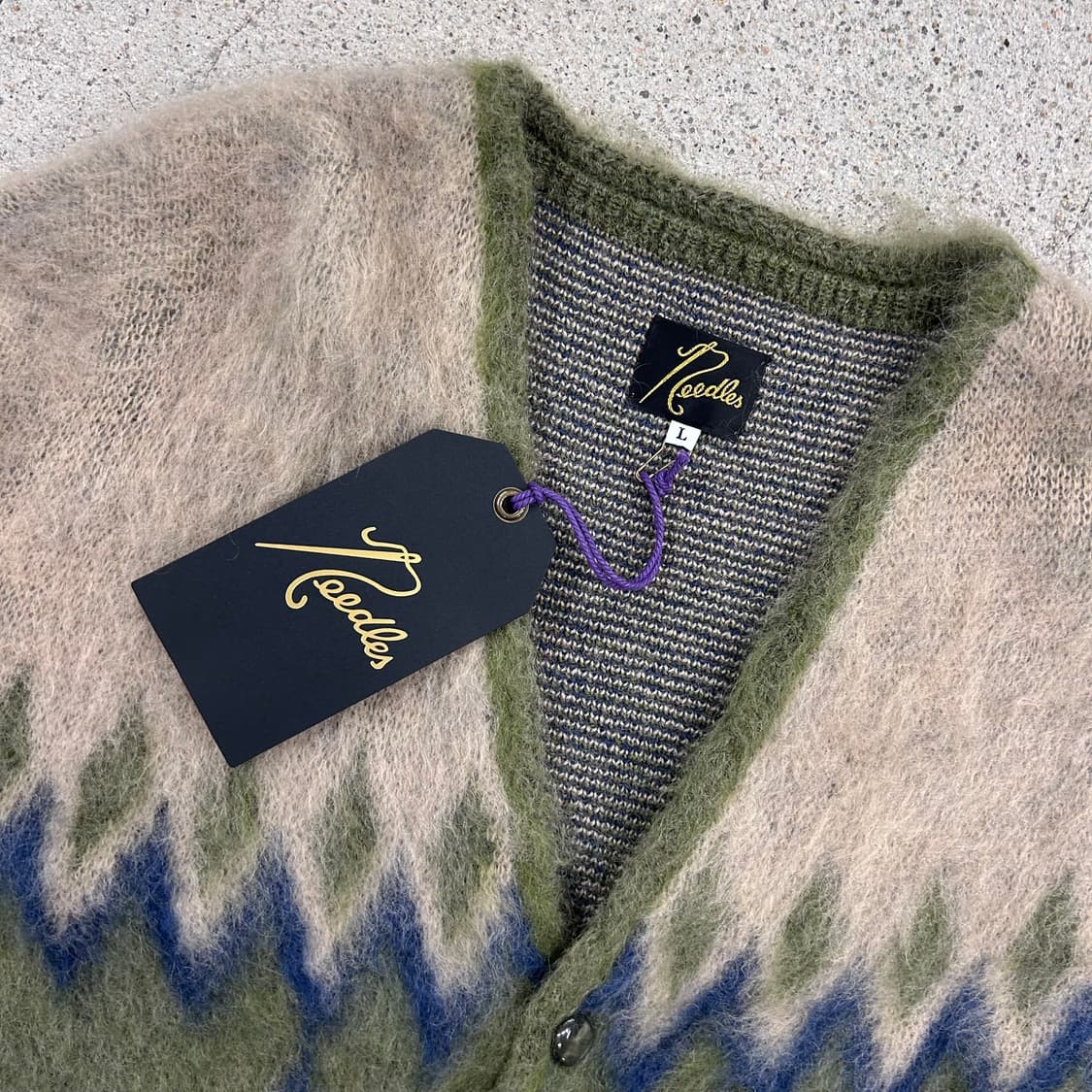 24FW NEEDLES "MOHAIR CARDIGAN - DIAMOND" 상품이미지3