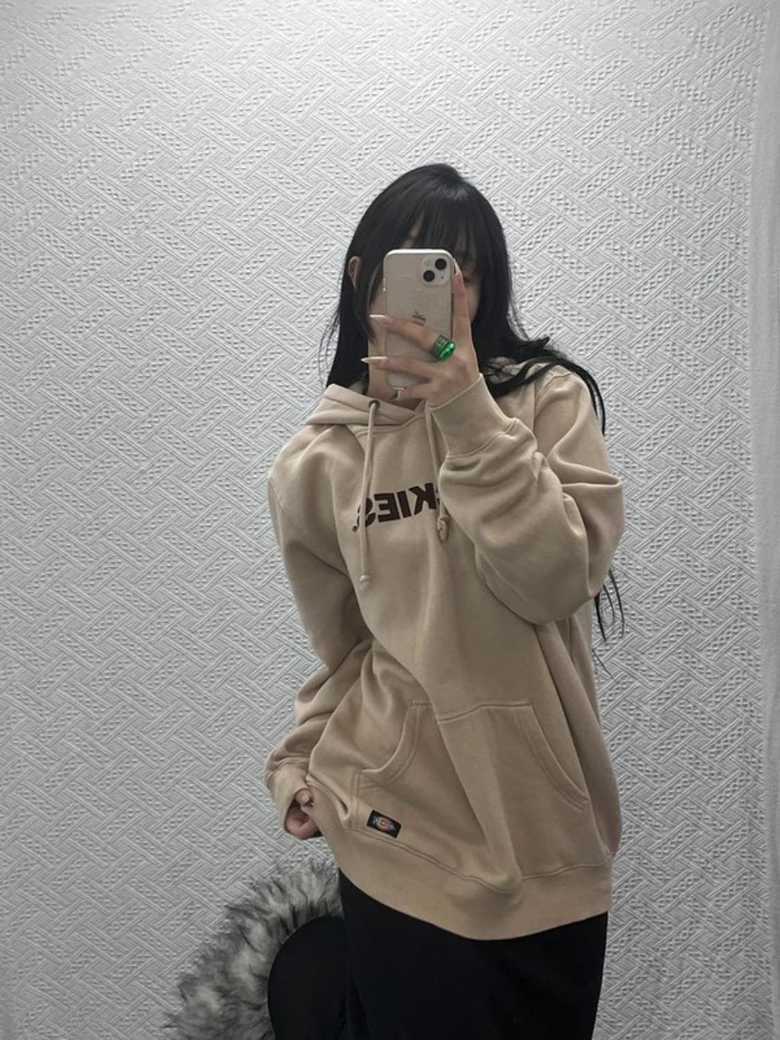 디키즈 캐주얼 빈티지 커피 베이지 약기모 후드티 XL C08438 상품이미지1