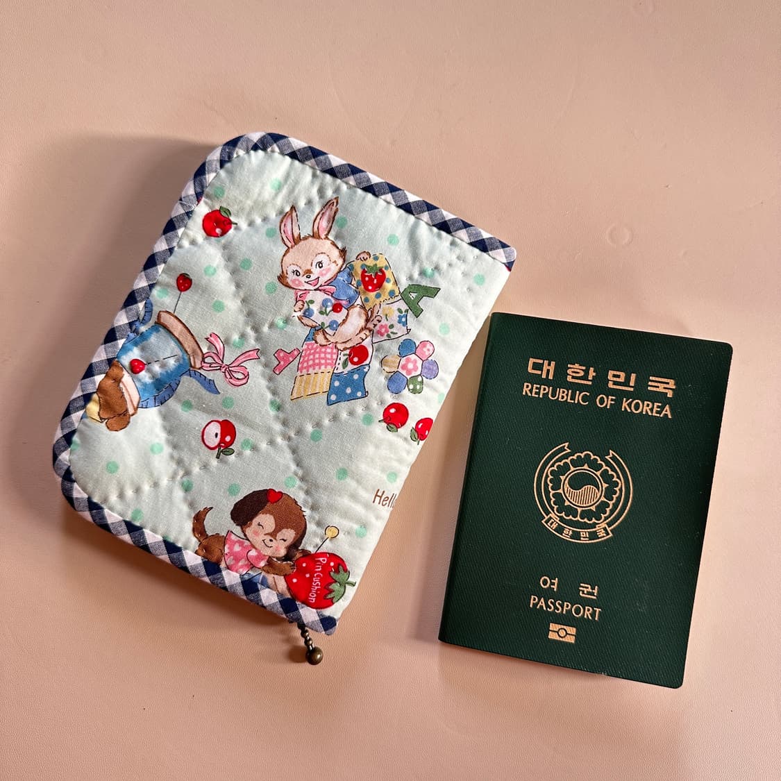 마츠야마원단 퀼트 파우치 / 여권케이스 / 여권파우치 / 다이어리수첩 상품이미지3