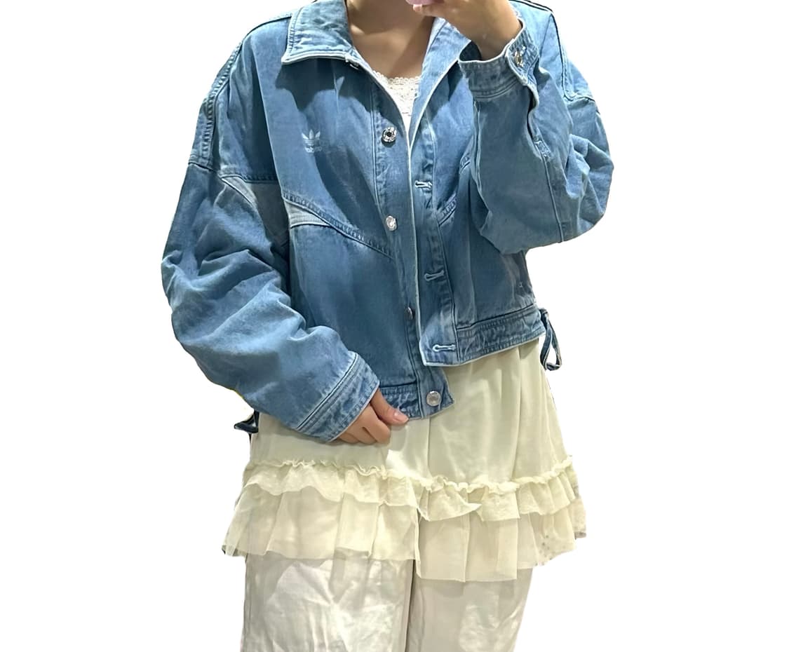 대대장 아디다스 데님 청자켓 크롭 아방핏 핏 존예 상품이미지1