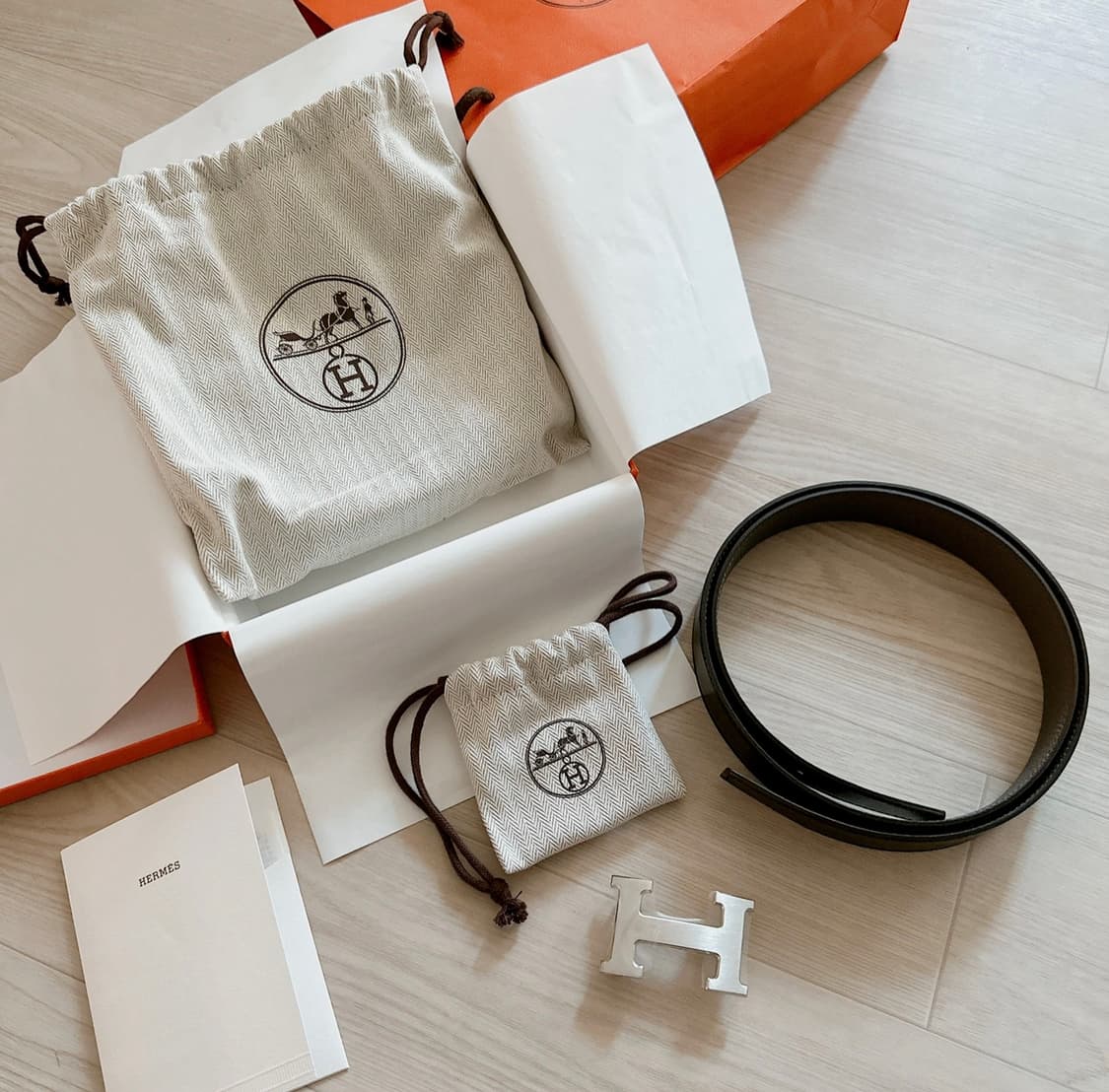 에르메스 남자 벨트 은장 버클 상품이미지2