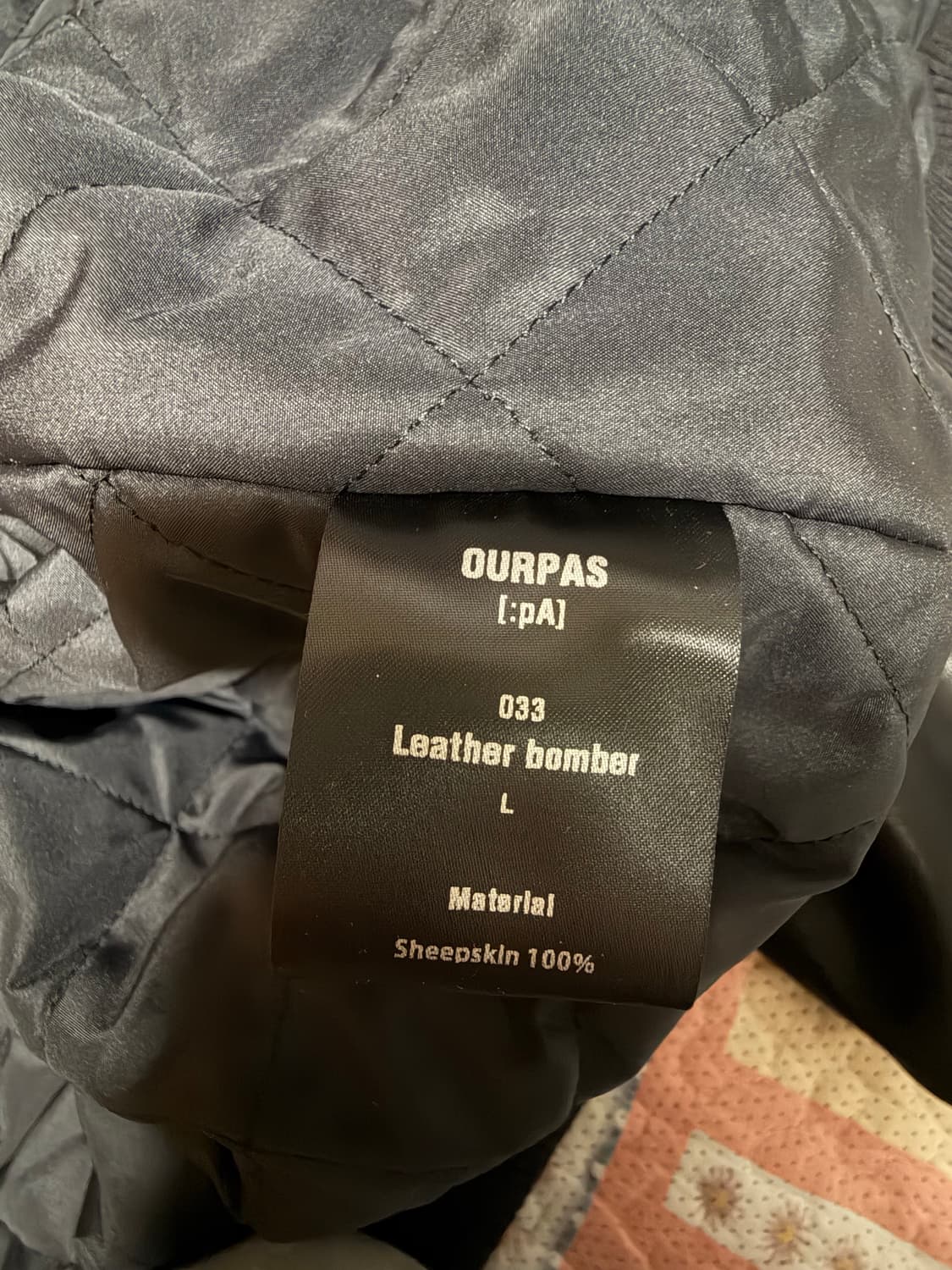 아워파스 033 레더 봄버 자켓 상품이미지4