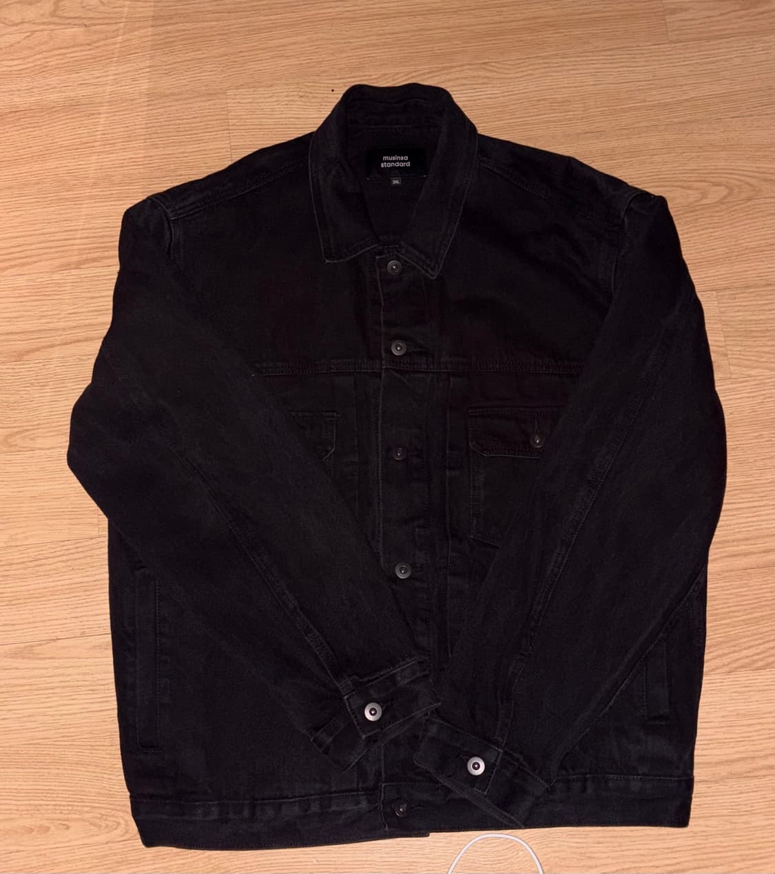 무신사 스탠다드 데님 자켓 블랙 상품이미지1
