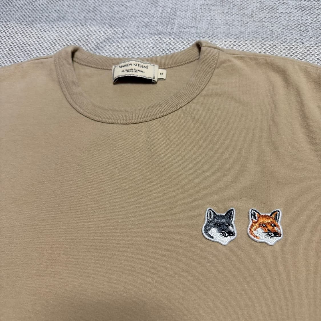 메종키츠네 더블 폭스 패치 반팔티 상품이미지2